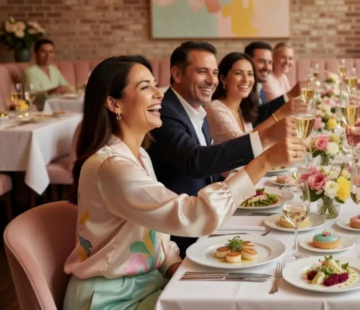 Kolaż zdjęć z różnych wydarzeń w restauracji Zagroveloria