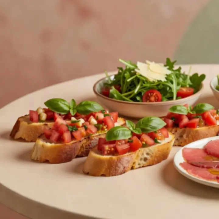 Pastelowo zaaranżowane przystawki w restauracji Zagroveloria