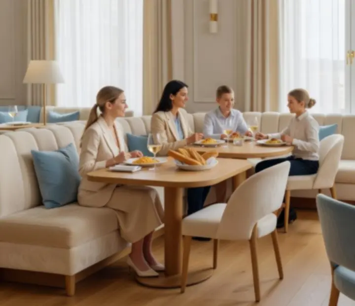 Eleganckie wnętrze restauracji Zagroveloria przygotowane na wieczorne przyjęcie