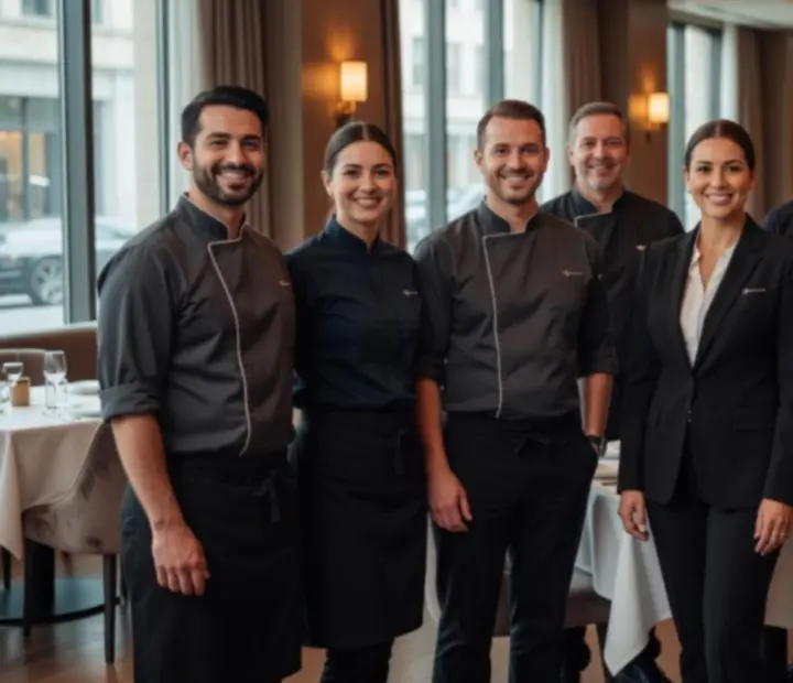 Zespół kucharzy i obsługi restauracji Zagroveloria